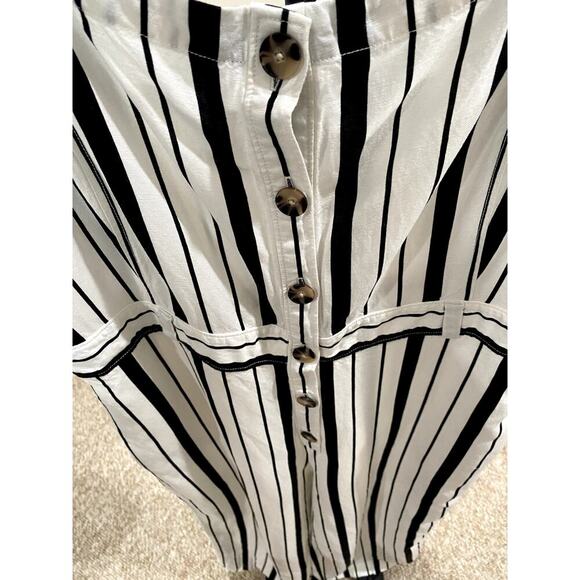 Ann Taylor Loft White & Black Jumpsuit - Size 14 (EUC) - Picture 3 of 7